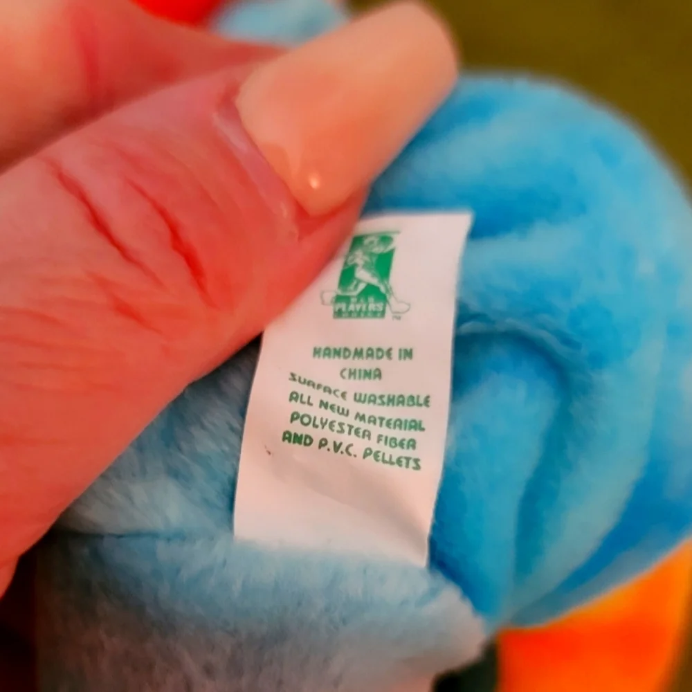 Bamm Beanos Vtg Collectible Ken Griffey Jr. Rainbow Tie Dye Bear #24 1998 9" NW - Picture 7 of 9